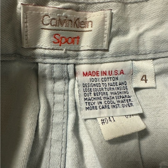 Calvin Klein VTG 80s Denim Maxi Jean Skirt Chambray Vintage Light Blue - Picture 7 of 10